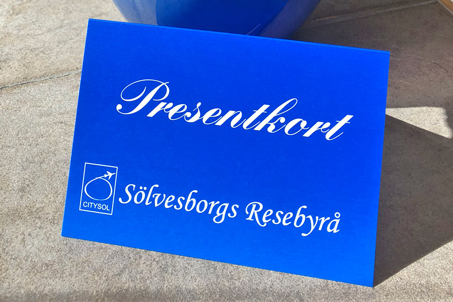 Presentkort resor - Sölvesborgs Resebyrå - Citysol